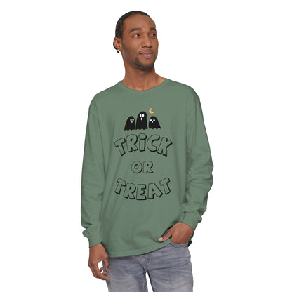Adult Trick or Treat Long Sleeve Shirt Long Sleeve T-Shirt