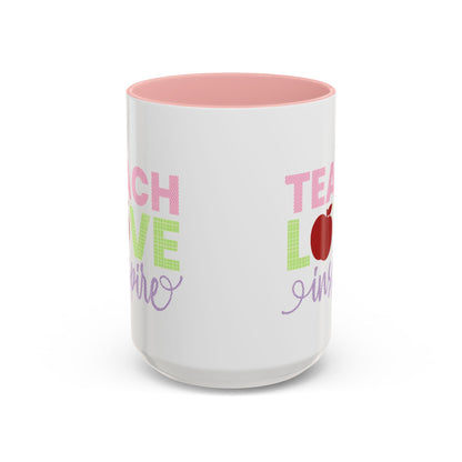 Teach Love Inspire Accent Coffee Mug