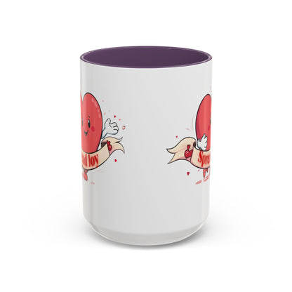 Spread Joy Valentine’s Accent Coffee Mug (11oz, 15oz)