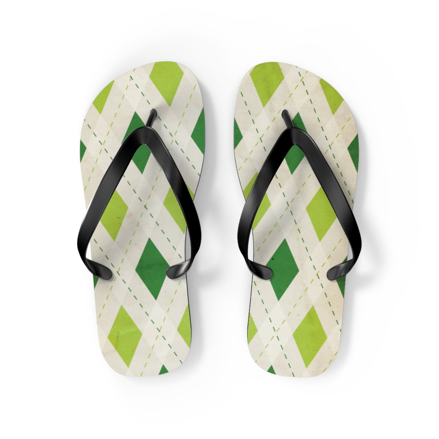 Flip Flops Green Diamonds