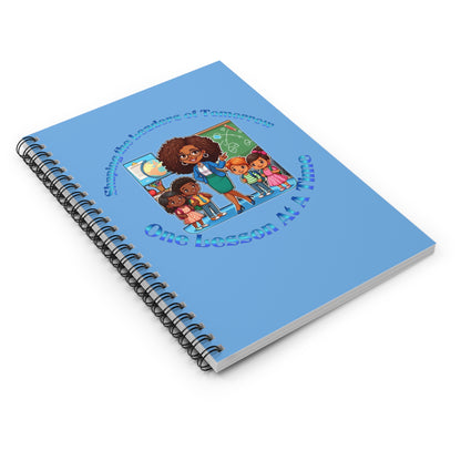 Shaping the Leaders of Tomorrow Blue Spiral Notebook - Ruled Line