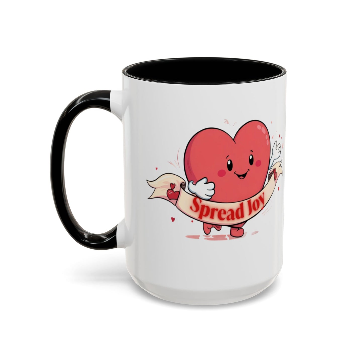 Spread Joy Valentine’s Accent Coffee Mug (11oz, 15oz)