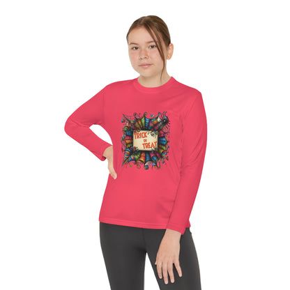 Youth Trick or Treat Spiderweb Long Sleeve Shirt