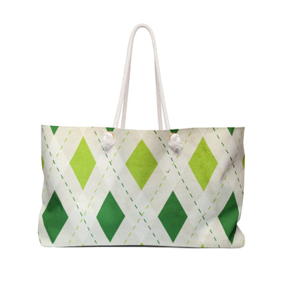 Weekender Bag St Patricks Green Diamonds
