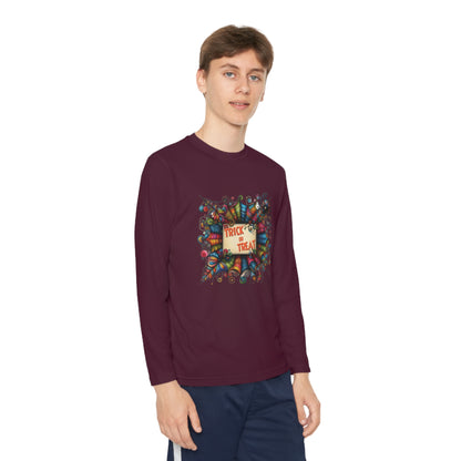 Youth Trick or Treat Spiderweb Long Sleeve Shirt