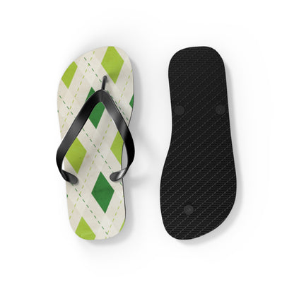 Flip Flops Green Diamonds