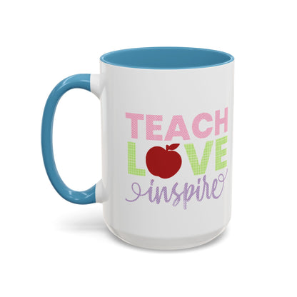 Teach Love Inspire Accent Coffee Mug