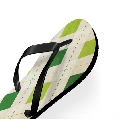 Flip Flops Green Diamonds