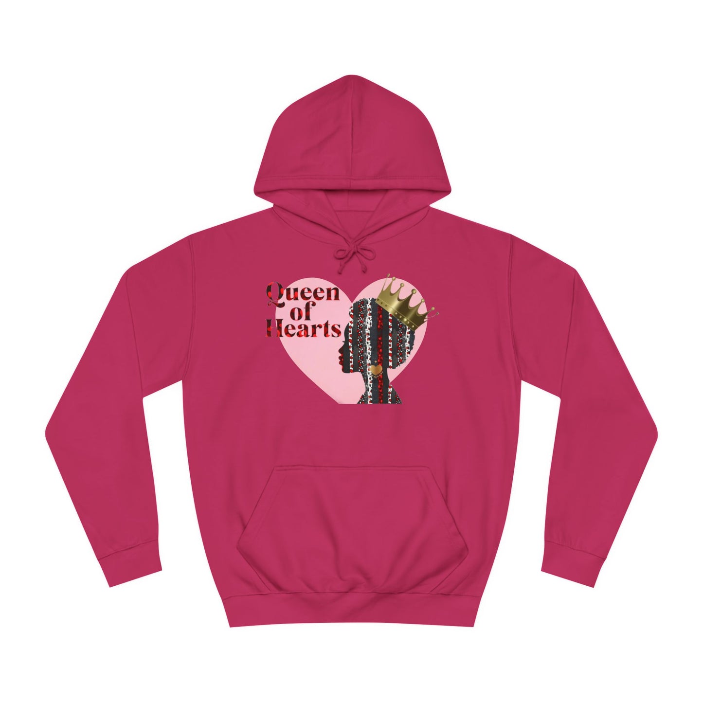 Queen of Hearts Unisex College Hoodie