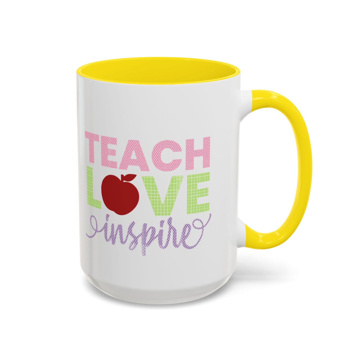Teach Love Inspire Accent Coffee Mug