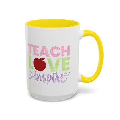 Teach Love Inspire Accent Coffee Mug