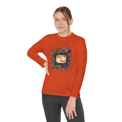 Youth Trick or Treat Spiderweb Long Sleeve Shirt