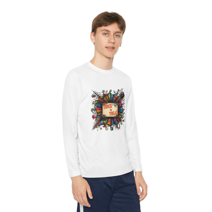 Youth Trick or Treat Spiderweb Long Sleeve Shirt