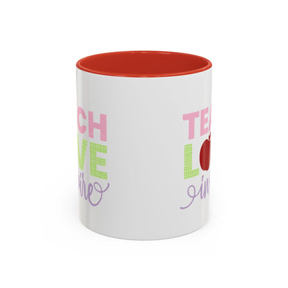 Teach Love Inspire Accent Coffee Mug