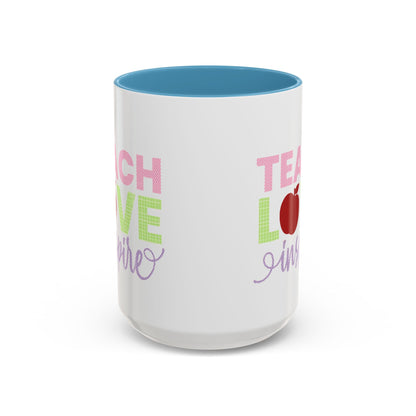 Teach Love Inspire Accent Coffee Mug