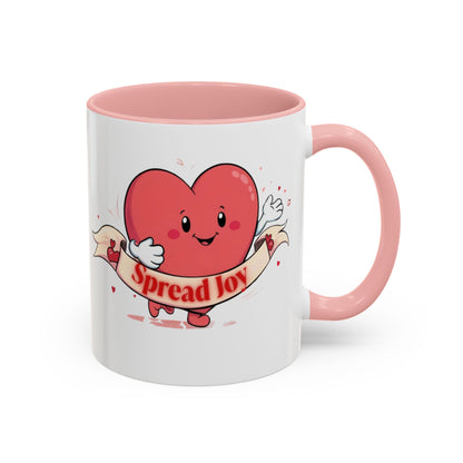 Spread Joy Valentine’s Accent Coffee Mug (11oz, 15oz)