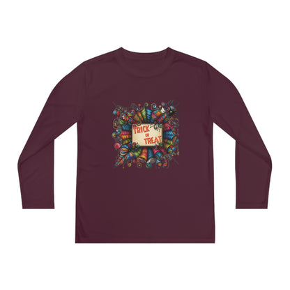 Youth Trick or Treat Spiderweb Long Sleeve Shirt