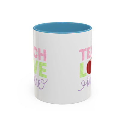 Teach Love Inspire Accent Coffee Mug