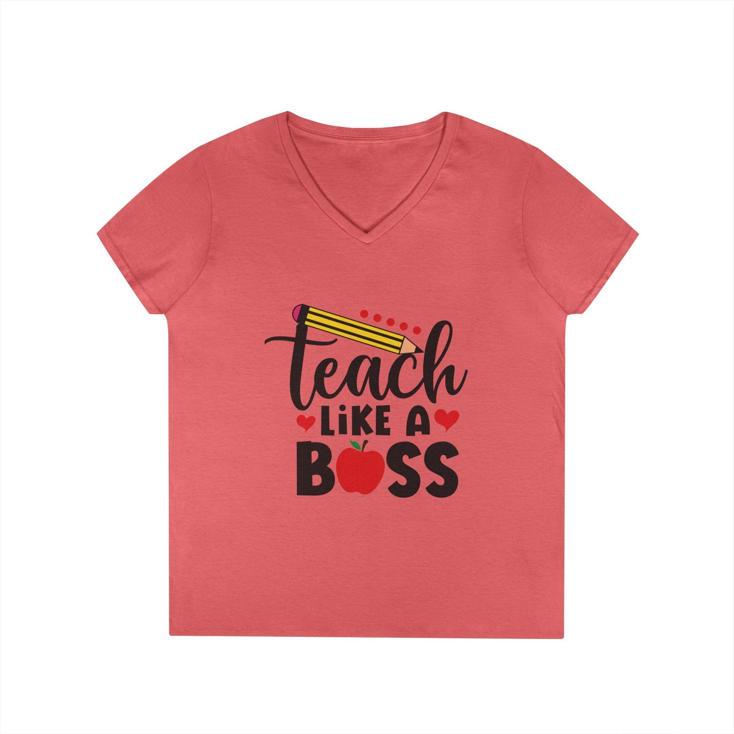 Teach Like A Boss Ladies' V-Neck T-Shirt