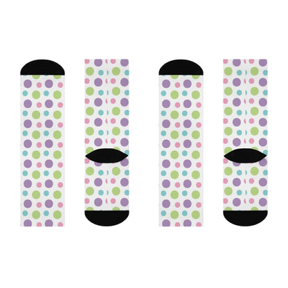 Cozy Cushioned Polka Dots Crew Socks