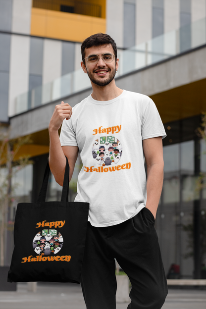 Happy Halloween Cotton Canvas Tote Bag