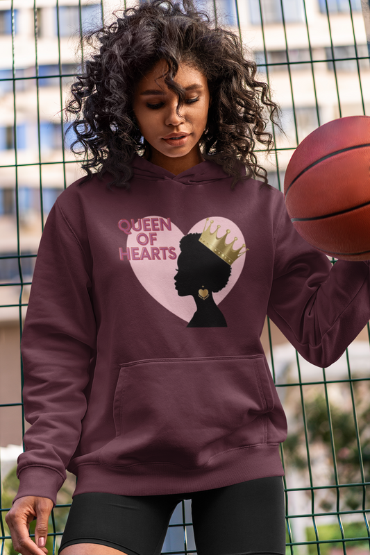 Queen of Hearts Unisex College Hoodie