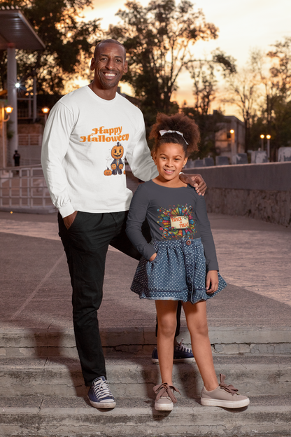 Youth Trick or Treat Spiderweb Long Sleeve Shirt
